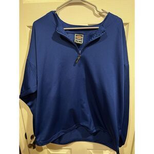 Easton Long Sleeve Quarter Zip Baseball Warm Up Pullover Men's L Blue‎ Vented